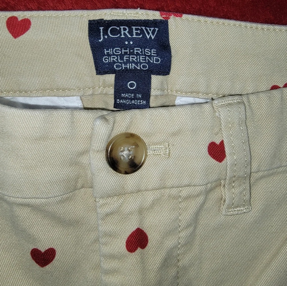 J.Crew High-Rise Chino Pants with Heart Pattern - Picture 2 of 3